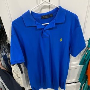 Blue polo shirt